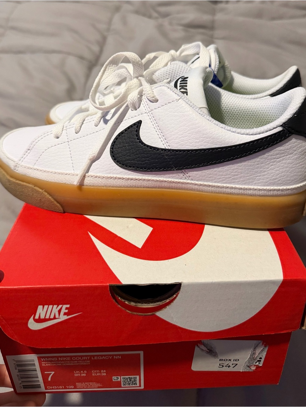 White Nike Shoe with Box